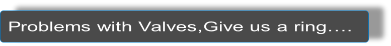 Problems with Valves,Give us a ring….
